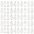 Silver Number Charms