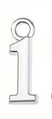 Silver Number Charms