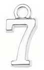 Silver Number Charms
