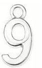Silver Number Charms