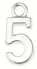Silver Number Charms