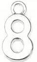 Silver Number Charms