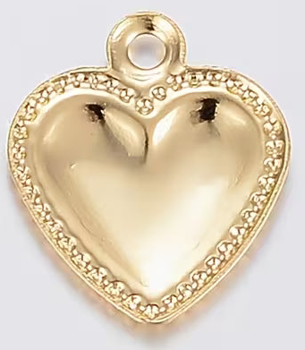 Mini Gold Heart Charm