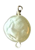 Natural Saltwater Pearl Wire-Wrapped Charm