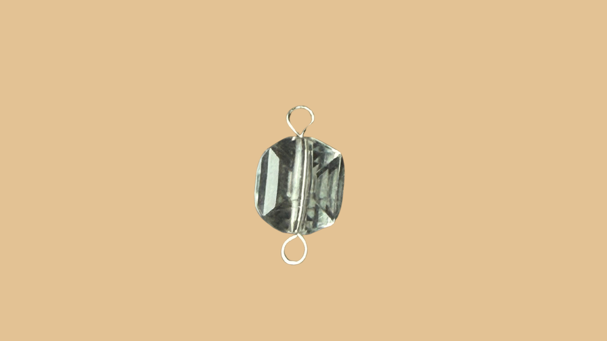 Clear Crystal Wire-Wrapped Charm