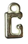 3D Silver Alphabet Letter Charms