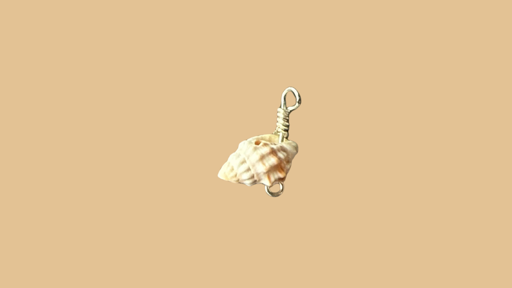 Mini Hawaiian Conch Shell Wire-Wrapped Charm
