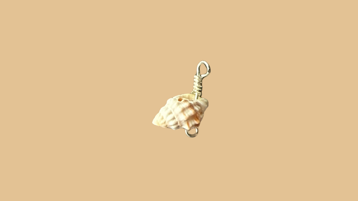 Mini Hawaiian Conch Shell Wire-Wrapped Charm