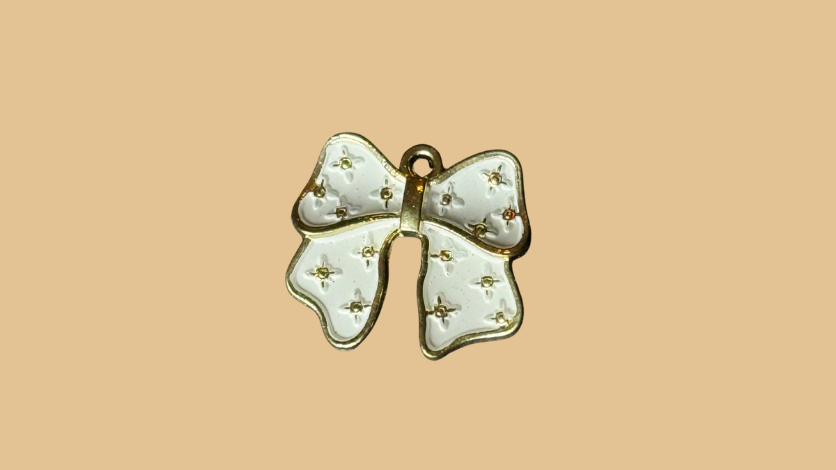 White Bow Charm