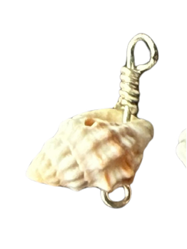 Mini Hawaiian Conch Shell Wire-Wrapped Charm