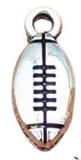 Small Stainless Steel Football Charm