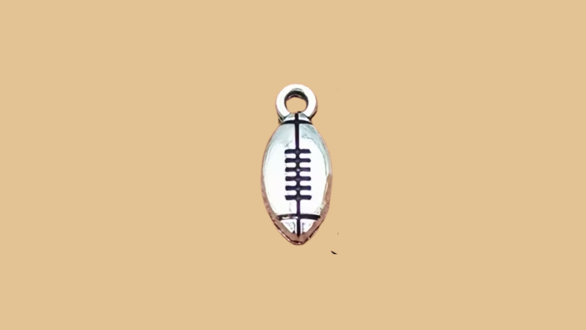 Small Stainless Steel Football Charm