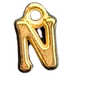3D Gold Alphabet Letter Charms