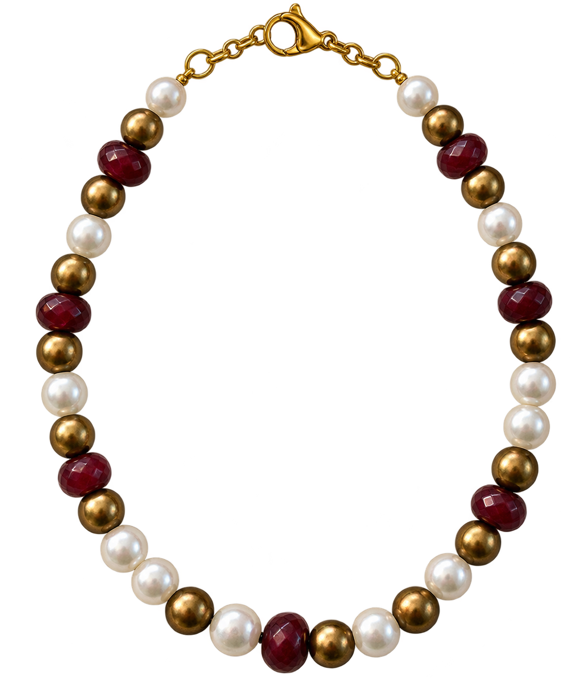 Garnet Game-Day Beaded Bracelet