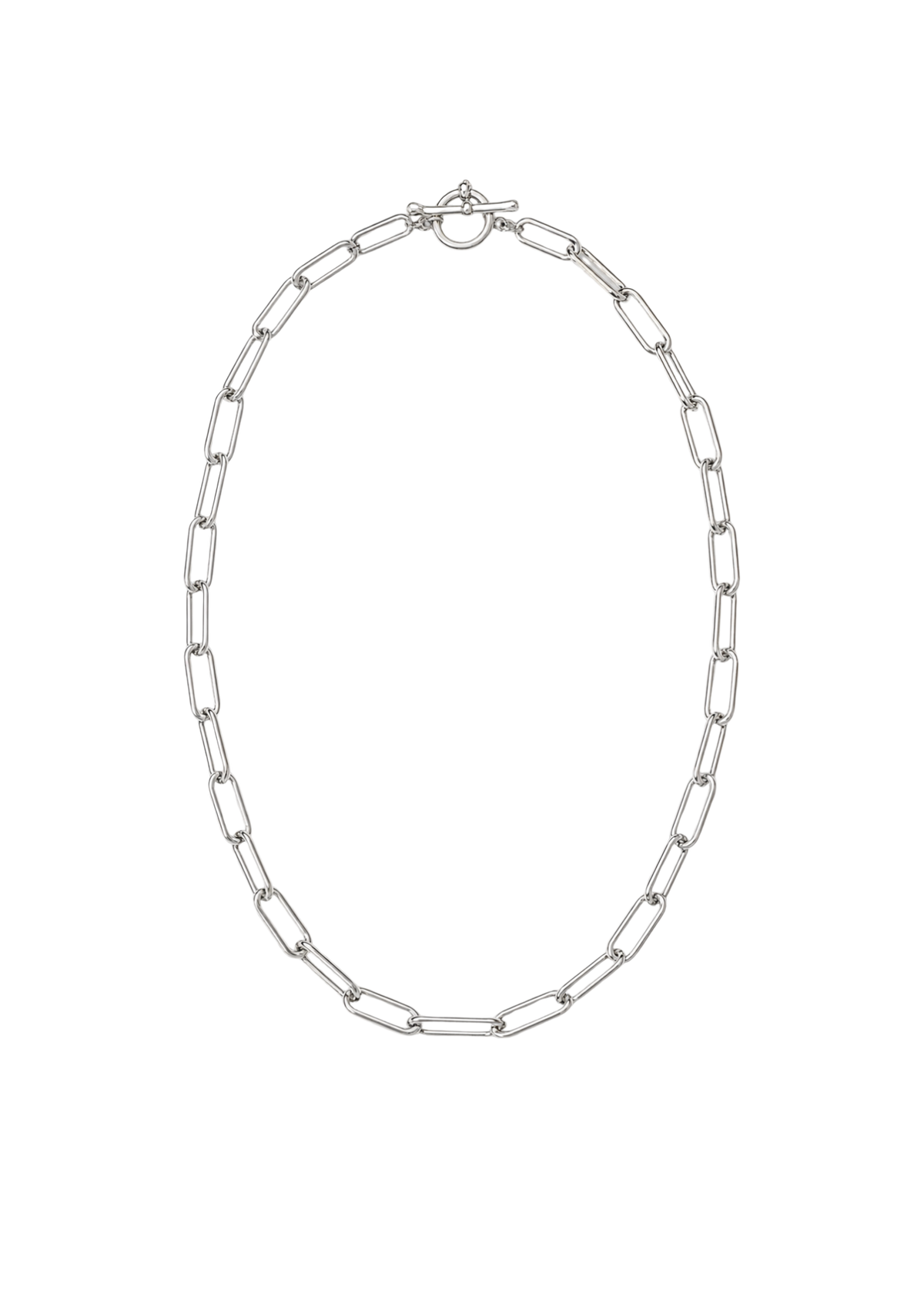 Silver Paperclip Chain Necklace