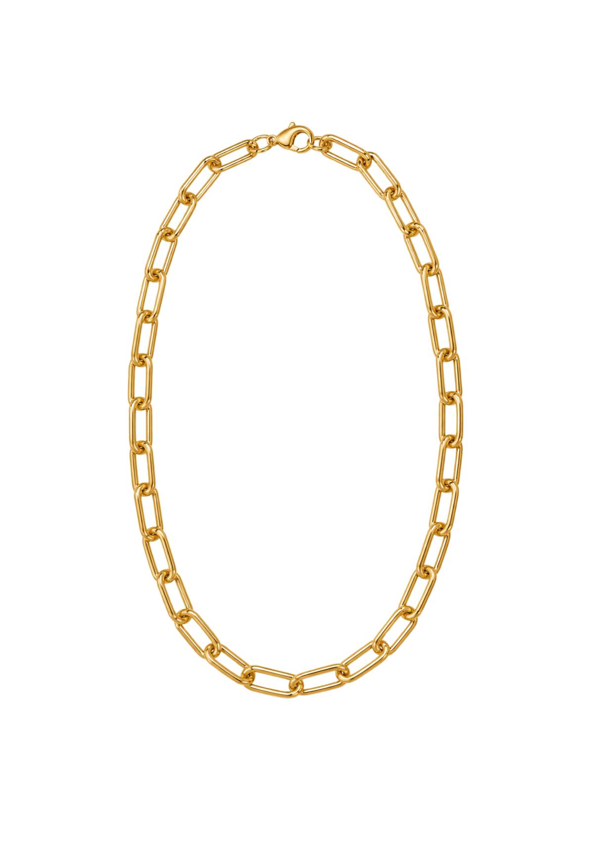 Gold Paperclip Chain Necklace