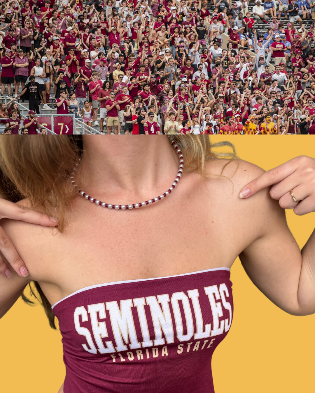 State Pearl Beaded Necklace