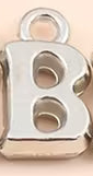 3D Silver Alphabet Letter Charms