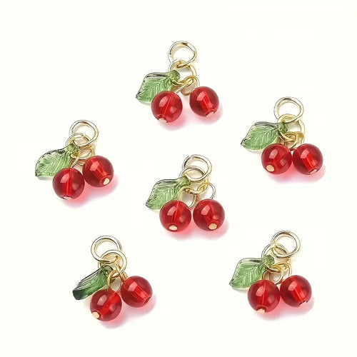 3D Cherry Charms Gold
