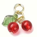 3D Cherry Charms Gold
