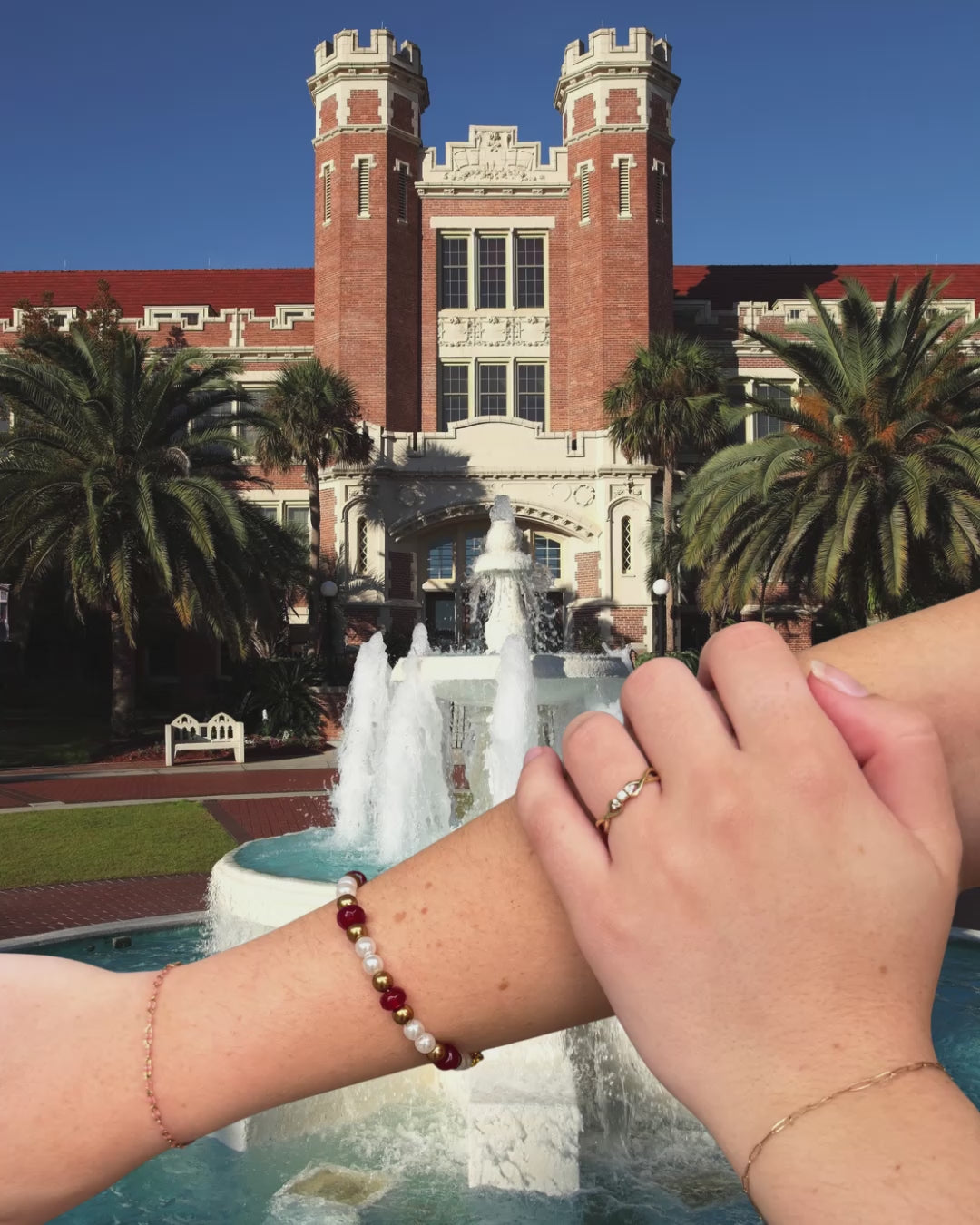 Garnet Game-Day Beaded Bracelet